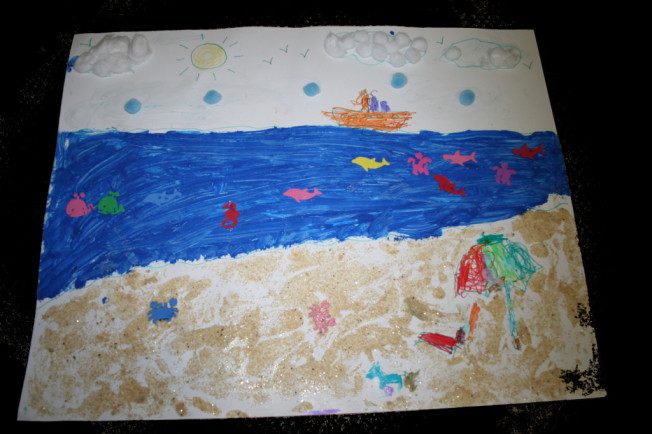 Art Activities for kids : Simple Beach Scene