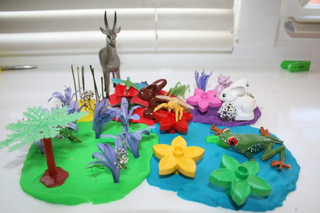 How to make playdough garden