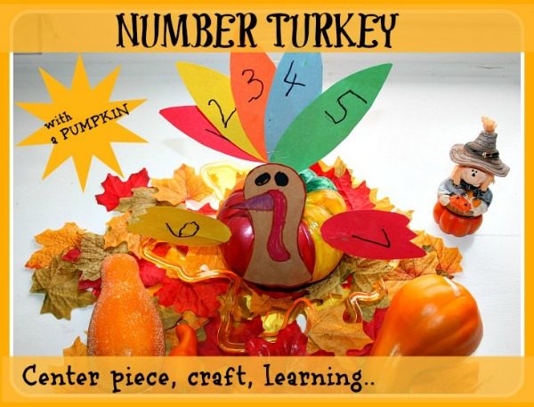 Thanksgiving Crafts for Kids: Number Turkey