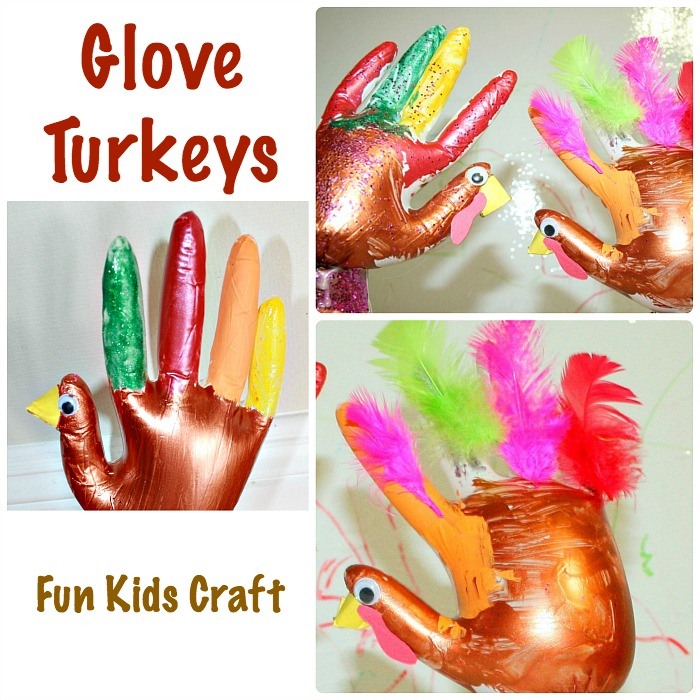 Thanksgiving craft with gloves