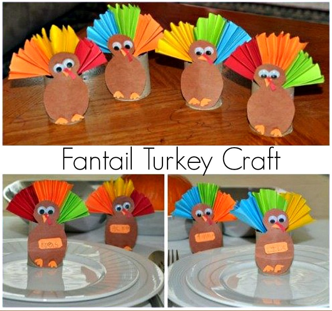 Thanksgiving Crafts for kids : Paper roll turkey