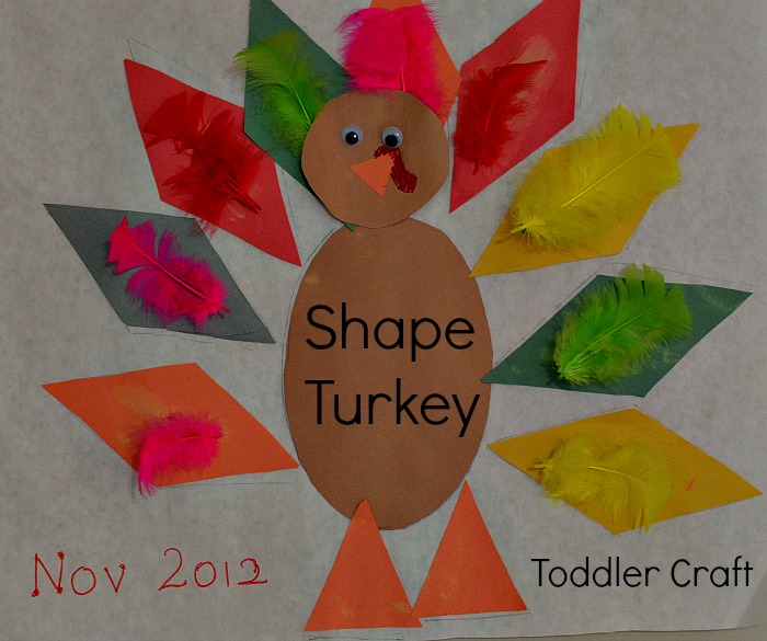 Thanksgiving crafts for kids : Turkey Shapes Craft