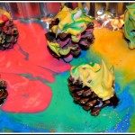 oobleck on pinecones from blog me mom