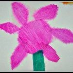 crepe paper and water art for kids