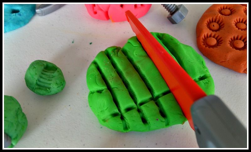 printing with play dough