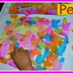 water and paper collage kids activity