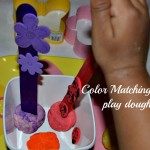 color garden with play dough in a spring craft activity