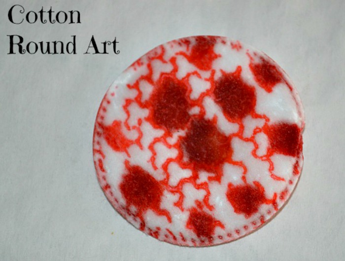 Art projects for preschoolers and toddlers : Cotton Rounds Art