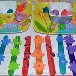 craft sticks color matched with stickers spring craft