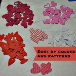 sort foam hearts stickers learning for toddlers
