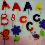 spring craft with learning letters