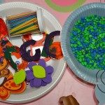 spring craft with toddler learning materials
