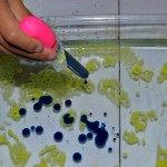thinned oil paint on water – art projects for kids