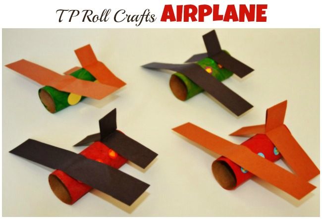 Paper roll craft : Airplane