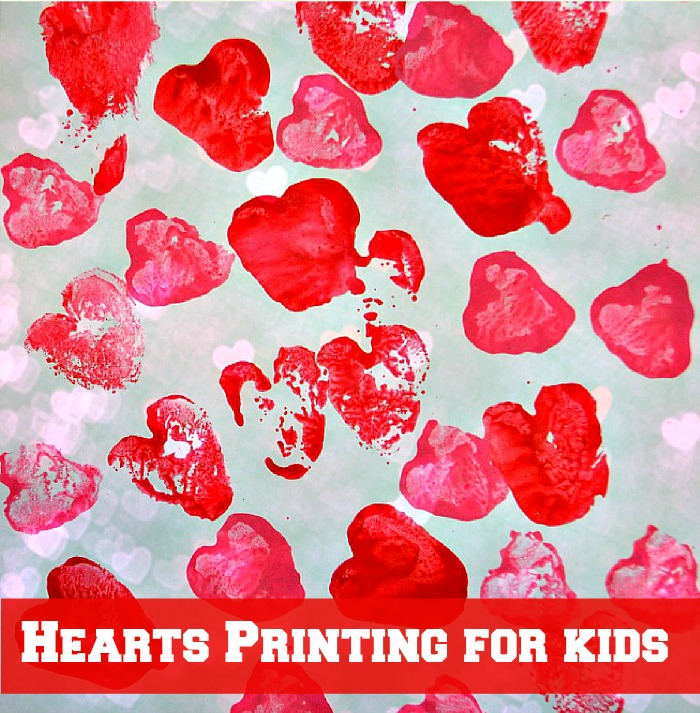 Valentine Art with Potato Prints