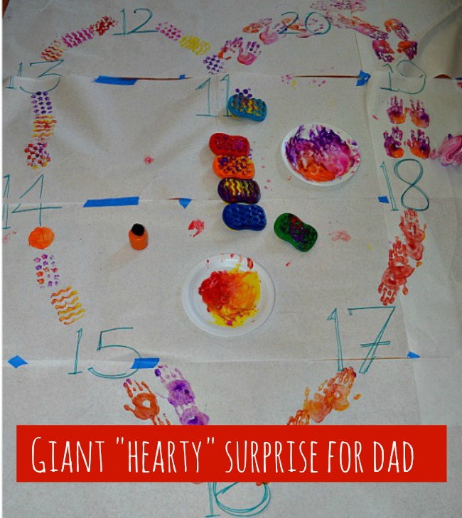 Giant numbers  heart for daddy