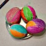 colored crayons easter eggs