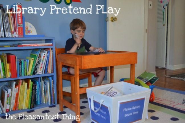 library pretend play