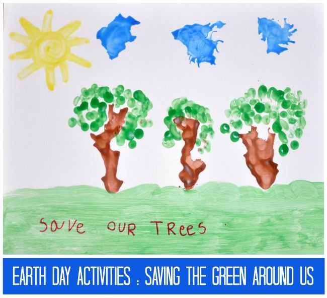 Earth Day Activities: Save the trees art activity