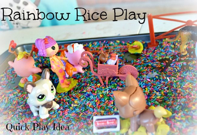 Quick Play Idea with Rainbow Rice