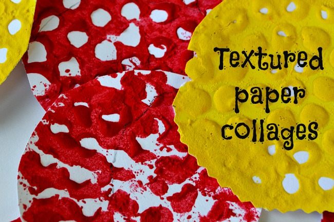 Textured Paper Collage and Flower Crafts