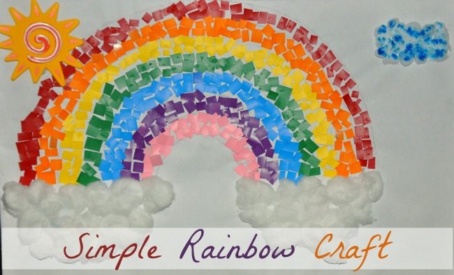 Rainbow Crafts for Kids : Paint Chips  Rainbow Craft