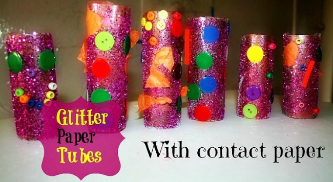 Paper Roll Craft – Glitter Tubes