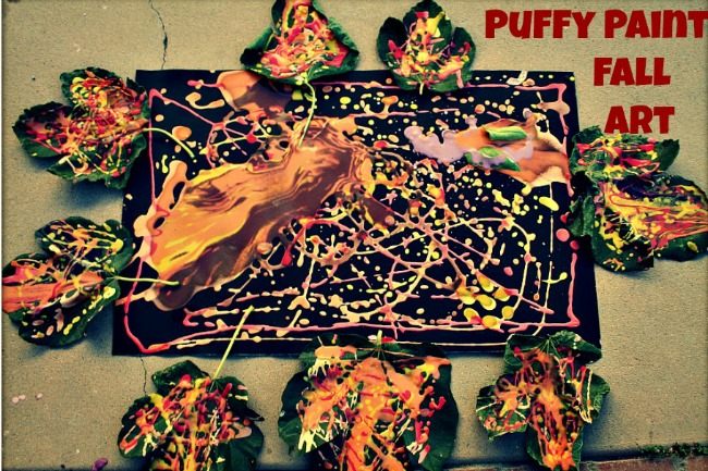 Puffy Paint Fall Art