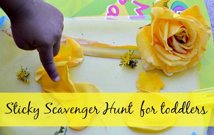 Scavenger hunt for kids : Sticky color hunt