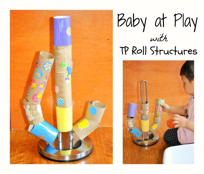 Fine motor activity for the baby: Stack up towers- Quick Play Idea