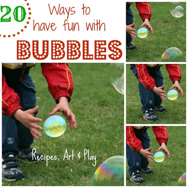 Homemade bubbles recipes and play ideas