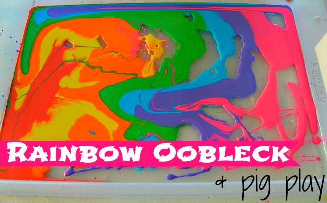 Quick Play Idea with colorful oobleck
