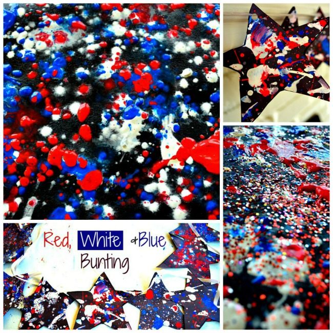 July 4th Art: Splatter Art and display craft