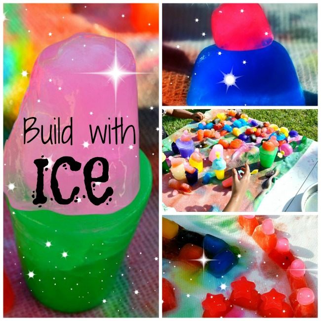 Ice Activities : colored ice blocks