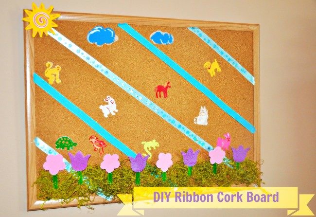 Summer of Jo-Ann crafting challenge:Ribbon Cork board