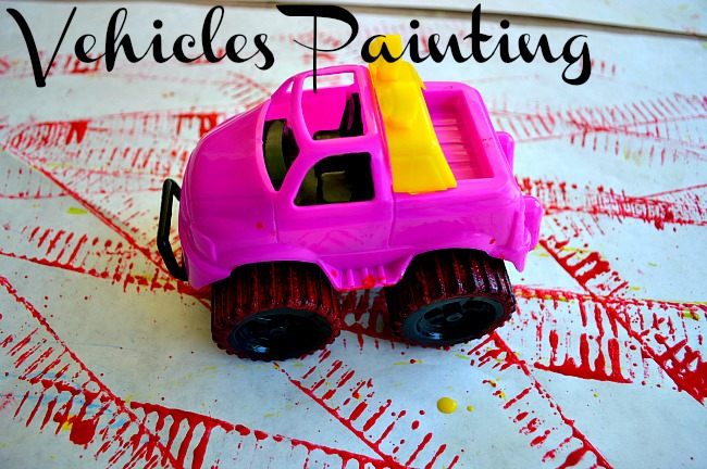 Art activities: Large scale vehicles painting