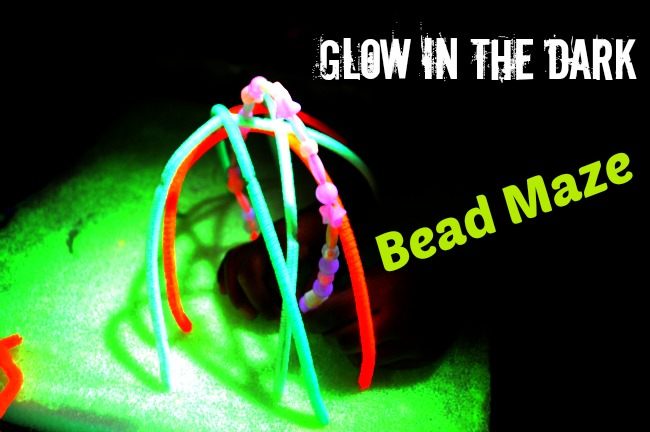 Fine Motor Activity : Glow in the dark bead maze