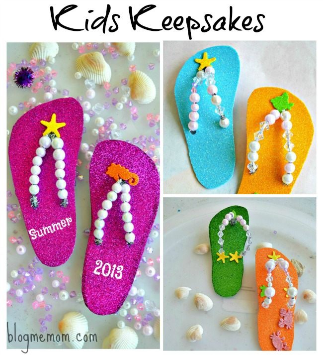 Kids Craft : Flip Flop keepsake craft