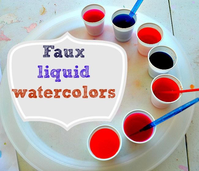 Art Activities for kids : Crepe paper paint and homemade liquid