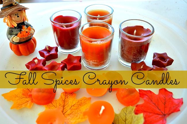 Fall Activities : Homemade fall spices scented candles