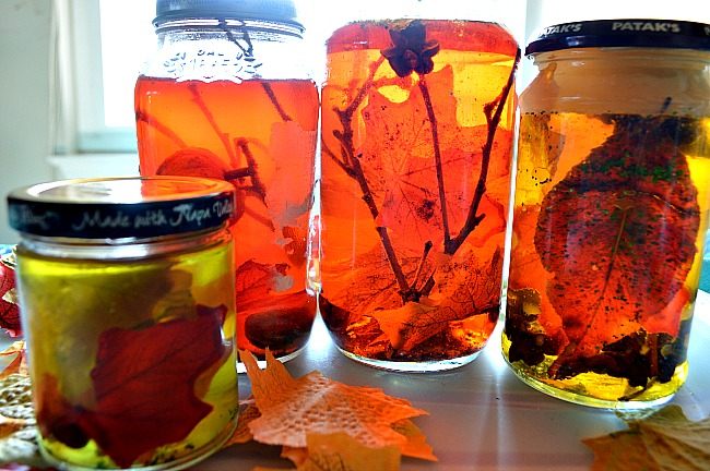 Fall Activities: Fall Sensory Jars