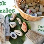 nature play for kids with rocks