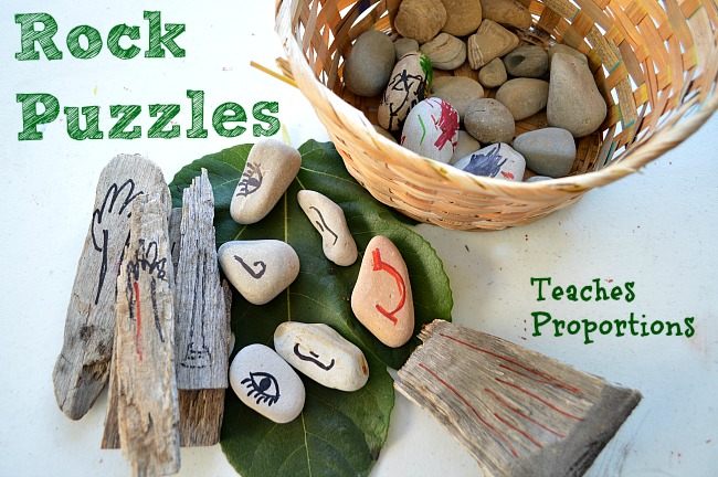 Nature Play Ideas : Rocks Puzzles