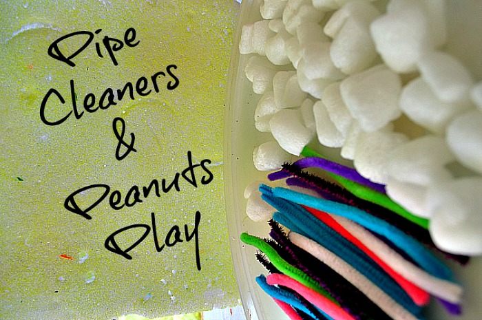 Building Activities for Kids: Build with pipe cleaners and peanuts