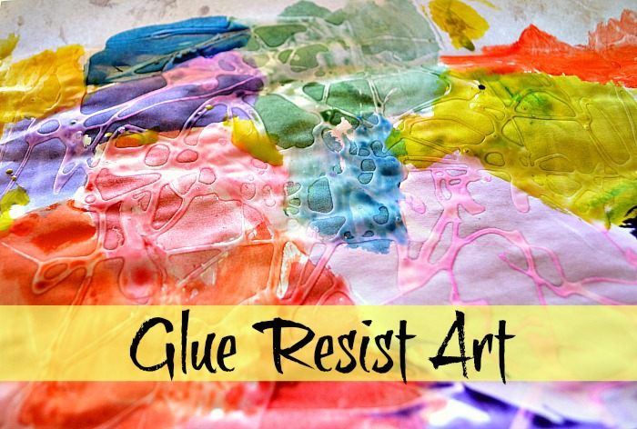 Art activities for kids : Glue Resist Art