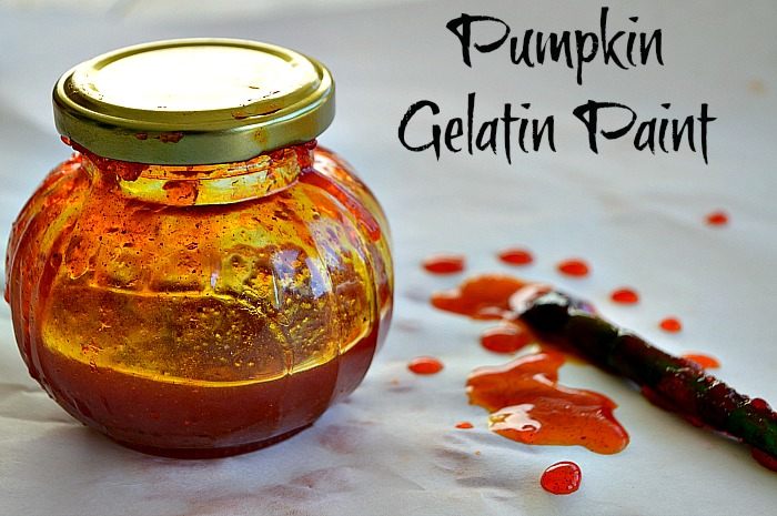 Homemade Paint Recipe: Pumpkin Gelatin Paint