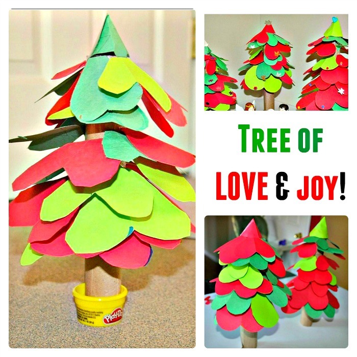 Christmas Crafts for Kids : A Christmas Tree of Hearts