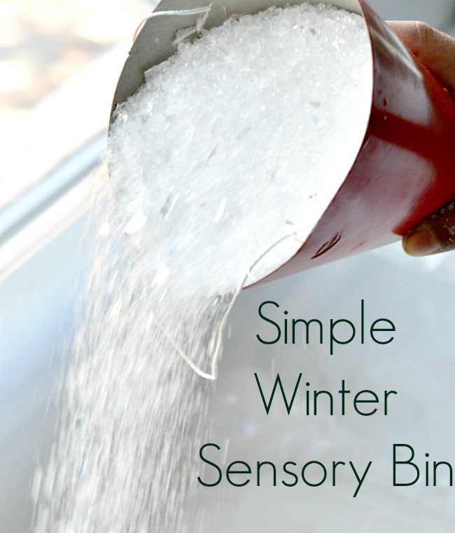 Sensory Activities for Kids : Winter sensory play with pretend snow