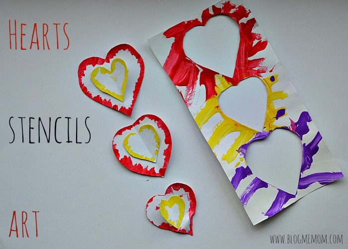 Valentine Art : Heart Stencils