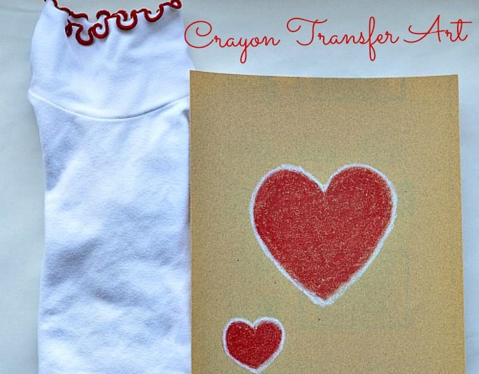 Valentine Art: Crayon Transfer Art Project